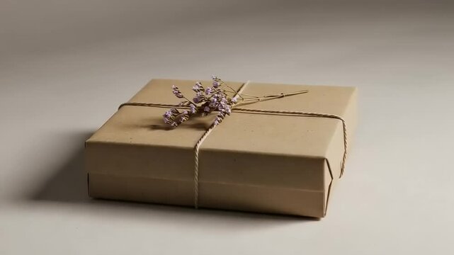 Eco Gift Box with Neutral Background.