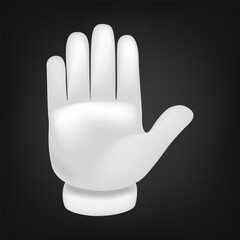 Raised Hand Emoji Icon Illustration Sign. Human Gesture Vector Symbol Emoticon Design Vector Clip Art.