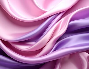 Obraz premium Pink and purple satin fabric folds