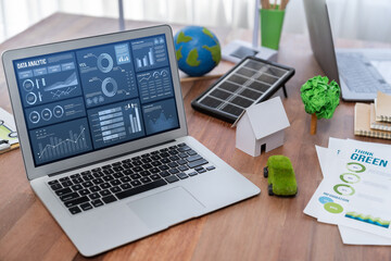 Business data dashboard provide business intelligence analytic for marketing strategy planning brisk with big data set to analyze customer demands and foreseeing business future
