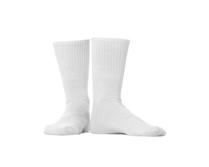 Pair of clean socks isolated on white