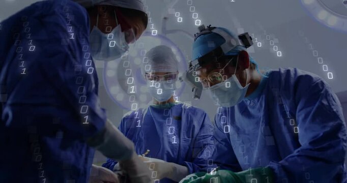 Surgical team passing clamp initiating digital overlay while making incision and suturing vessels