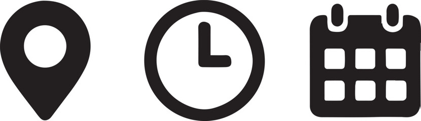 Modern minimalist flat design icon set with vibrant color options