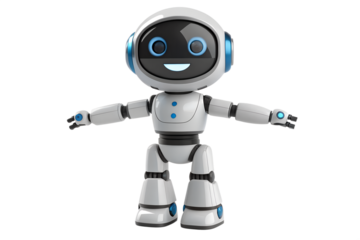 Adorable Friendly Robot Character 3D Model