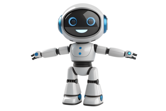 Adorable Friendly Robot Character 3D Model