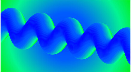 3D Blend Abstract Fluid Background Design Green Cyan Gradient Art Vector Illustration