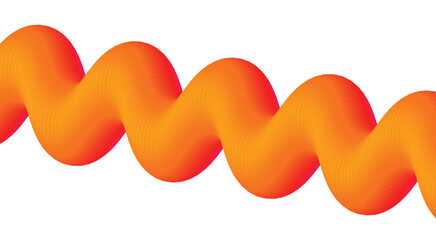 3D Blend Abstract Fluid Design Orange Gradient Background Art Vector Illustration