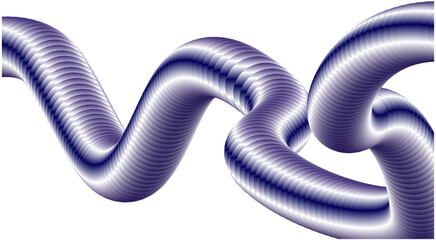 Abstract 3D Fluid Blend Design Blue Color Background Art Vector Illustration