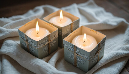 Candlelight gift box with soft glow