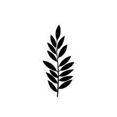 Minimalist leaf illustration on white background showcasing organic lines and botanical simplicity.