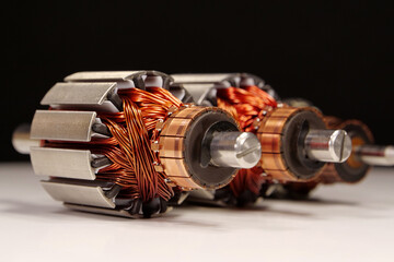 Rotors of electric motors from small household appliances