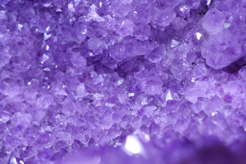 Amethyst - mineral of quartz group. Stones and minerals, riches of Earth