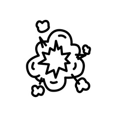 explosion icon vector, line style icon