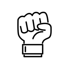 punching icon vector, line style icon