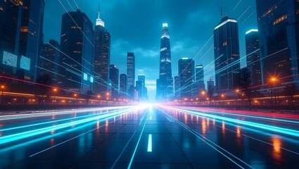Fototapeta premium traffic at night