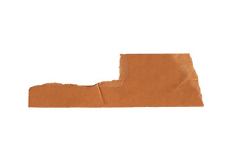 Torn Brown Paper Piece - Ripped Cardboard Texture Scrap, adhesive tape paper. wrinkle matte masking tape sticker, 