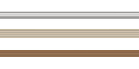 Decorative wooden molding baseboard trimwork ceiling crown molding wall panel surface in white brown beige for elegant home decor and interior architectural design