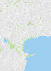 City map Baku, color detailed plan, vector illustration