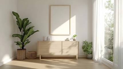 modern living room with window