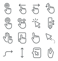 Digital interaction collection: seamless gesture icons for user interface design