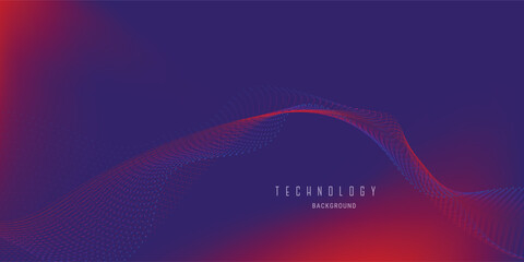 Abstract Technology Wave Presentation Background