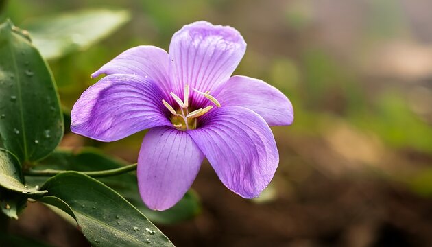 purple flower of dolichos lablab in nature