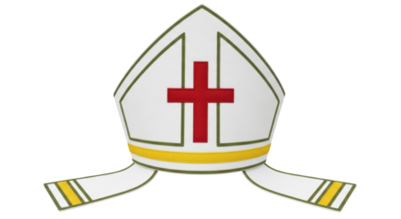 Isolated Papal Mitre