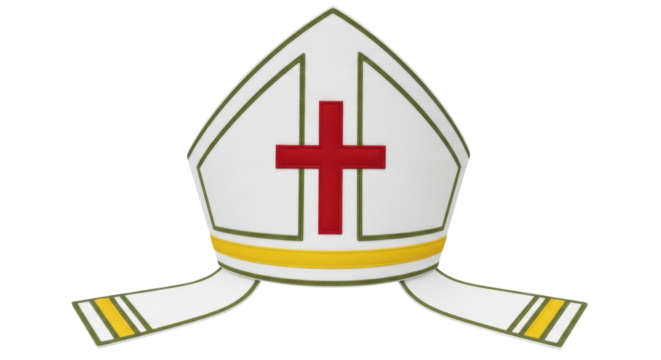 Isolated Papal Mitre