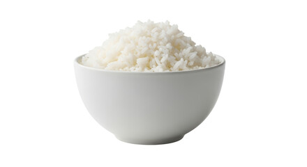Isolated Bowl of White Rice