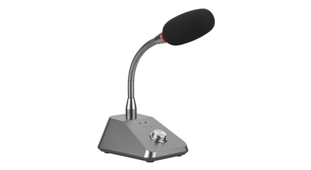 Isolated Desktop Microphone with Flexible Gooseneck