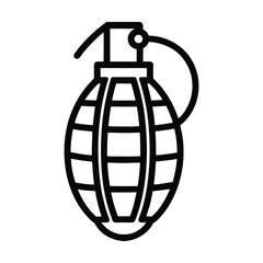 Obraz premium outlined-hand-grenade-icon-vector-include-after-on.eps