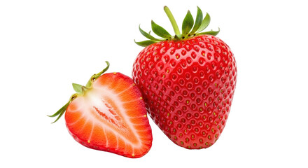 Isolated Fresh Strawberries