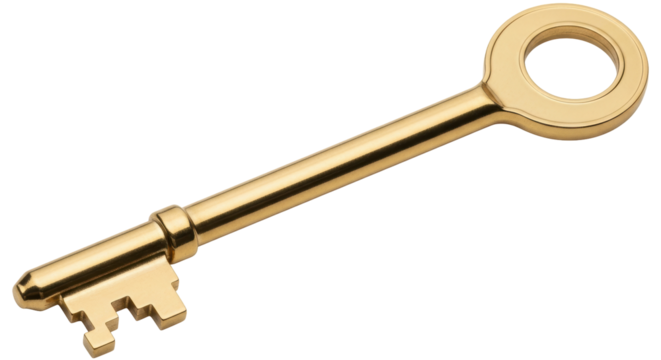 Isolated Golden Key