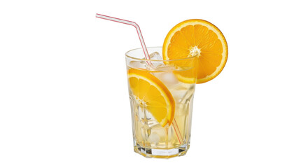 Isolated Orange Slice Drink