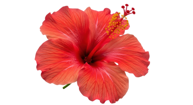 Isolated Red Hibiscus Flower