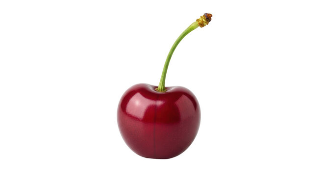 Isolated Dark Red Cherry
