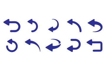 Dual sided arrow vector, icon, silhouette design. Semicircular curved thin, long double ended arrow vector design for website, app and logo design. Vector illustration of duel side