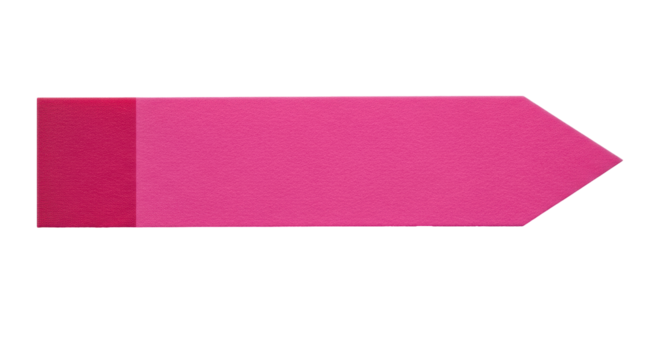 Isolated Pink Arrow Sticky Note