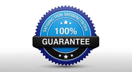 100% guarantee satisfaction seal symbol of high quality assurance