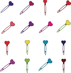 Hair Clip and Accessory Silhouette Vector Icon Collection. Fashionable Hairpin & Barrette Icons for Beauty, Style, and Hair Care Designs.