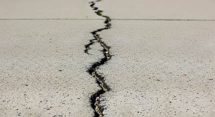 Concrete Fracture Depicting Structural Stress And Infrastructure Weakness Presenting Material