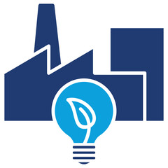 Energy Efficient Flat Blue Icon