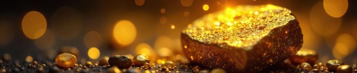 Glittering Gold Nugget A Symbol of Spiritual Enlightenment and Abundance