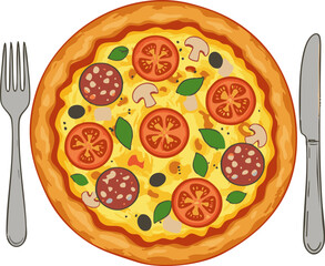 Delicious Italian Pepperoni Pizza