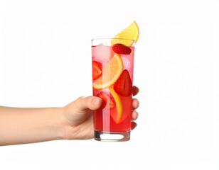 Refreshing summer fruit cocktails with vibrant colors ideal for vacation celebrations or tropical parties