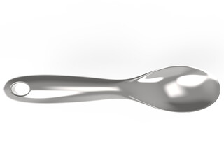 metal spoon isolated on white