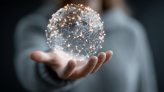 Holding the virtual connection of the global internet in the palm of your hand