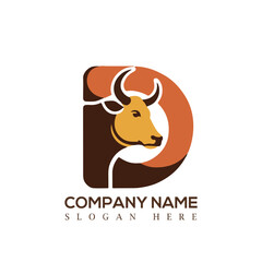 Letter D bull logo