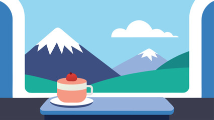 Cozy Train Car Window View Showing a Beautiful Snowy Winter Landscape