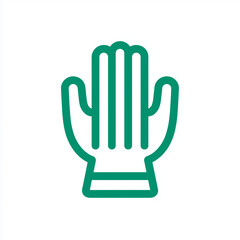 Obraz premium Abstract vector palm icon - flat style, minimalism, white background